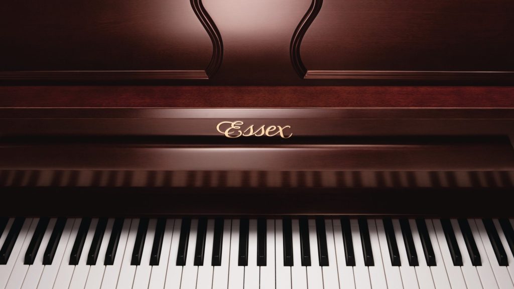 Essex EUP 123CL Mahogoany Fallboard Closeup fma